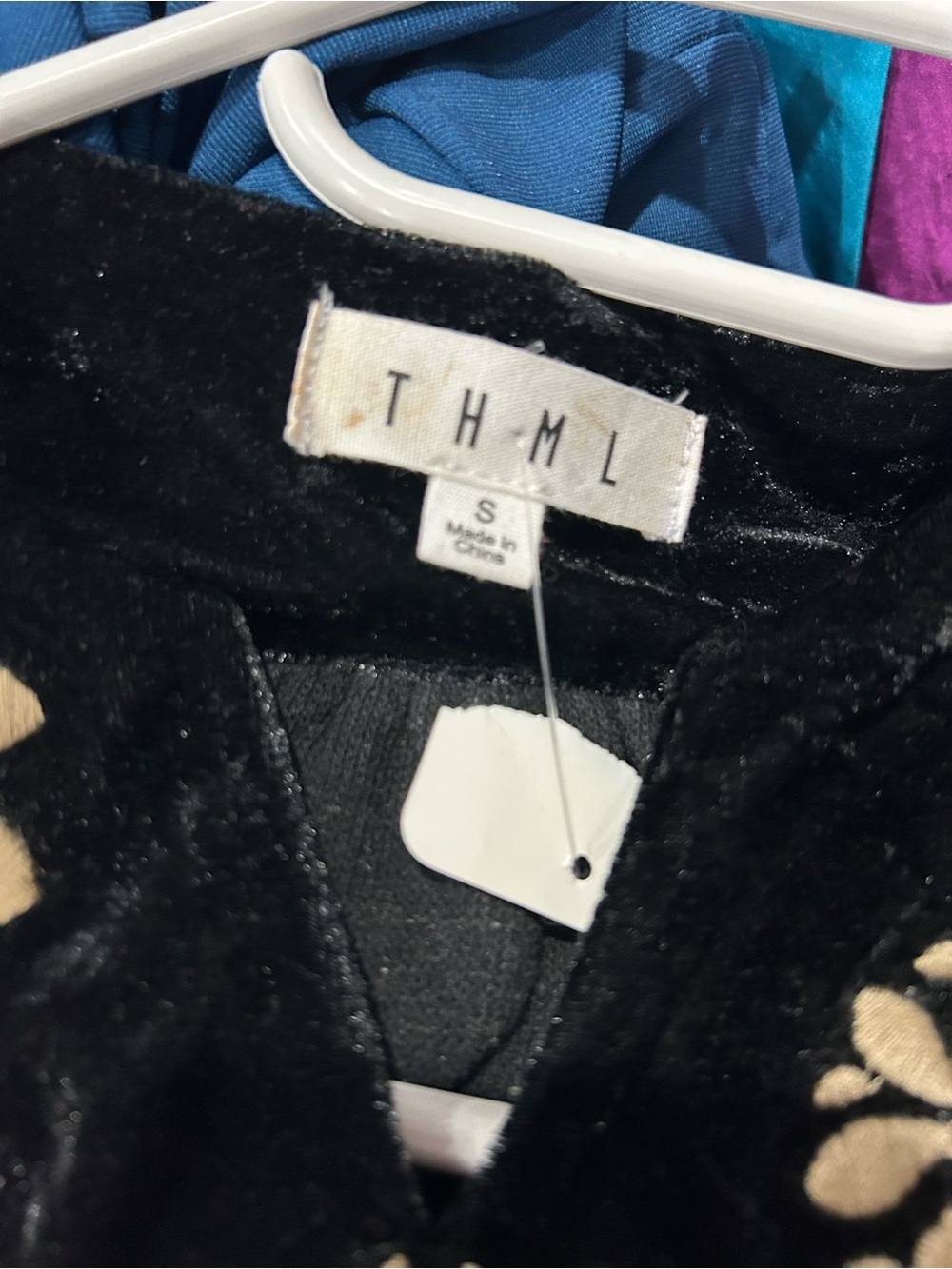 THML Black and Gray Embroidered Knit Tunic - Picture 2 of 4